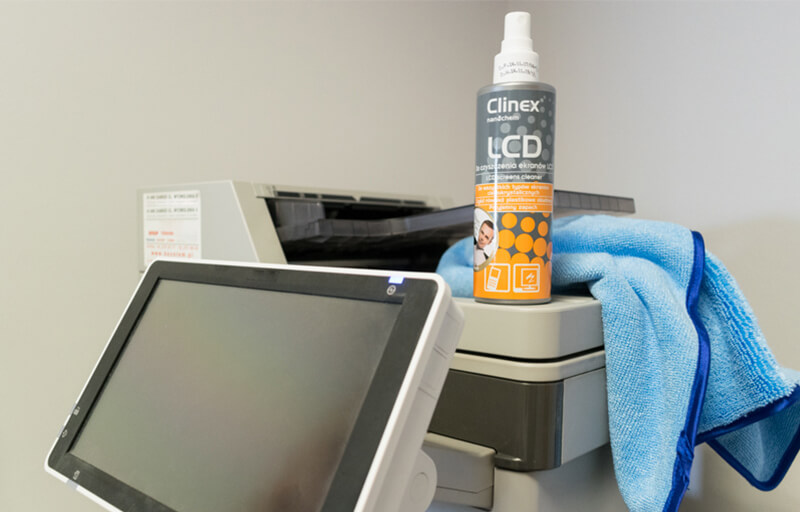 Clinex LCD - czyszczenie tworzywa sztucznego drukarki