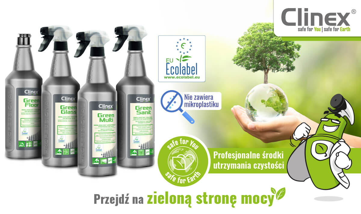 Poznaj nowe ekologiczne produkty Clinex Green z certyfikatem Ecolabel