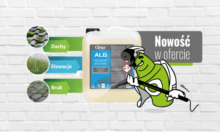 
Nowość! Clinex ALG – Rewolucyjny preparat do usuwania mchów i porostów.					