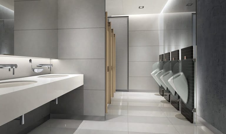 
Cleanliness and order in the restaurant toilet					